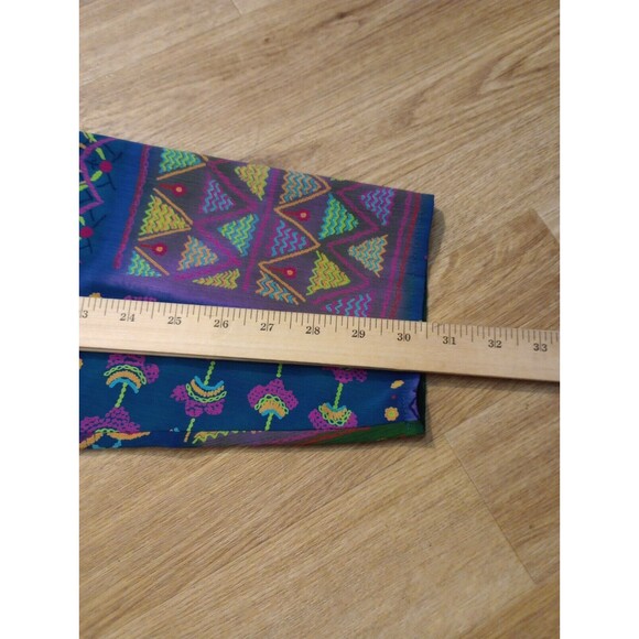 VINTAGE Maggie Sweet Blouse Top Womens 2X Button Up Floral Tapestry Long Sleeve - Picture 12 of 12